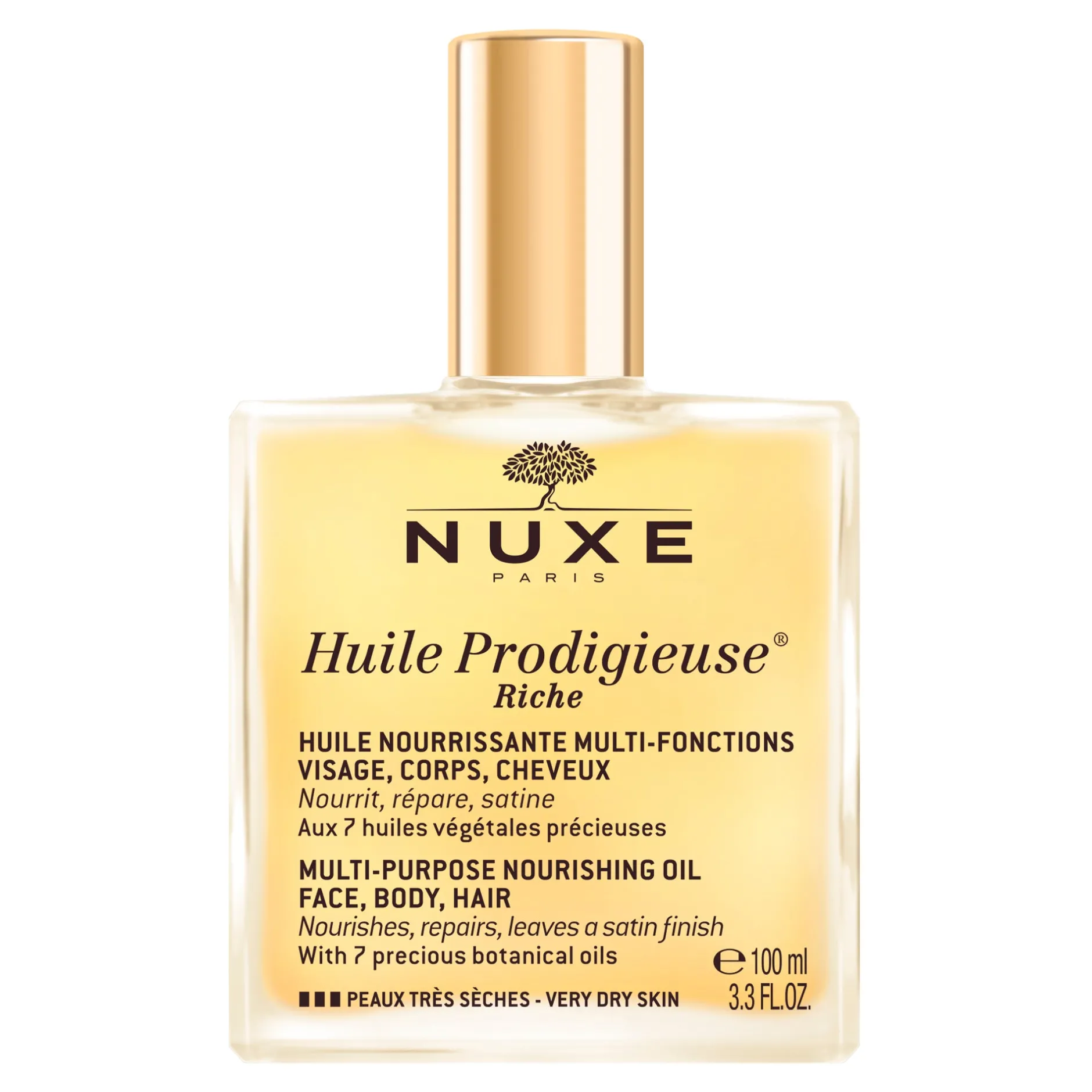 NUXE Haaröl | Körperöl*Huile Prodigieuse® Riche 100ml - Trockenöl Gesicht, Körper, Haare